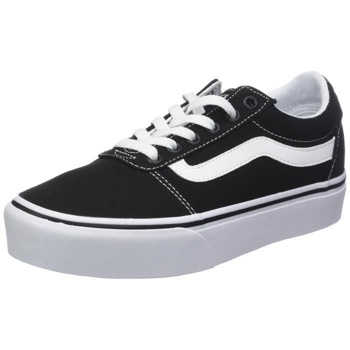 VANS Ward Plate-forme de toile Chaussures de sport bas-top des femmes TH3KQ  Taille-40 Noir - Cdiscount Chaussures