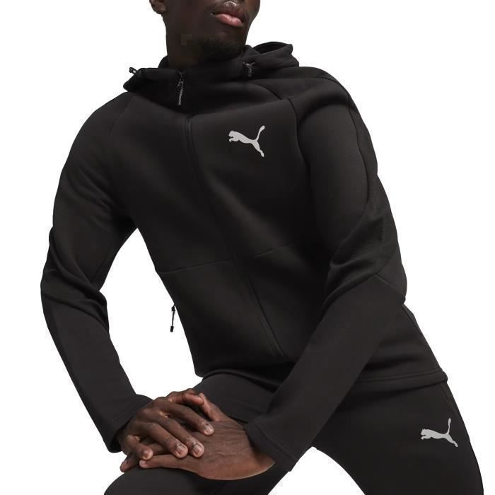 Puma Sweat à Capuche et Zip pour Homme Evostripe Noir 678995-01