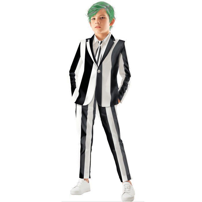 Collant Rayé Noir Et Violet Pour Enfant – Fiesta Guirca, 7-12 Ans