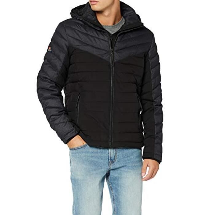 Blouson Perfecto Bomber Fuwqq Veste Fuji Mix Tweed Taille Xl Noir Cdiscount Pret A Porter