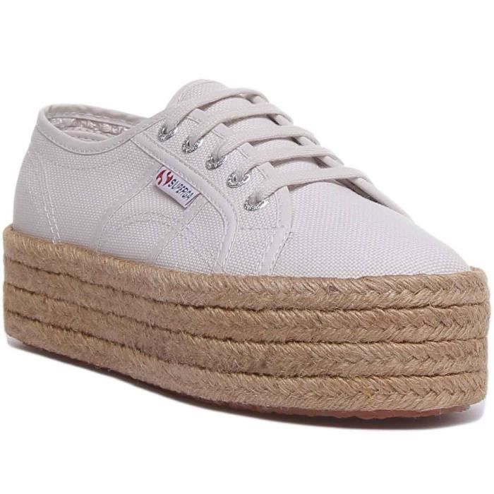 Baskets Superga 2790 COTROPEW Gris Femme Semelle de plate
