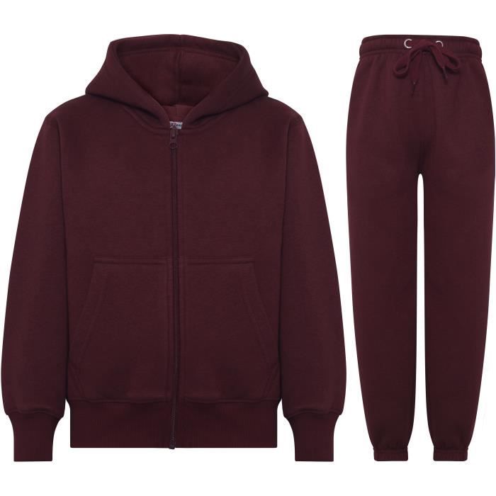 Survetement Enfant Uni a Capuche avec Joggers Jogging Pantalon Gris Vin Football 2 13 Ans Vin Cdiscount Pret a Porter