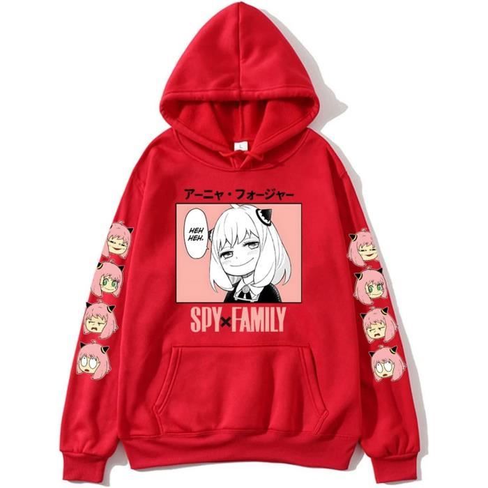 Sweat à Capuche Spy X Family - Imprimé Anya Forger 2D - Couple Unisexe - Polyester Doux - Tailles XXS à 4XL (asiatiques) - 7
