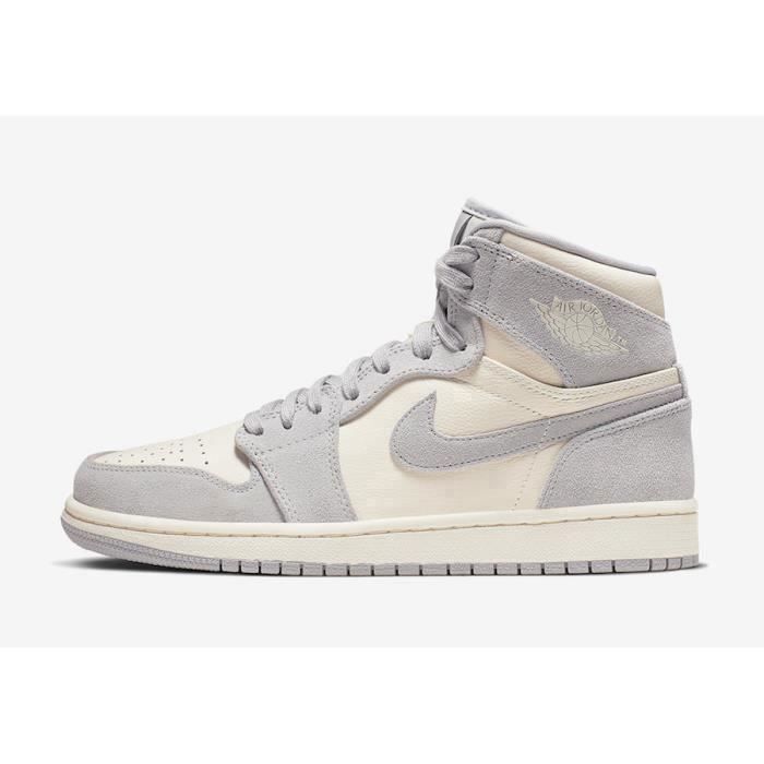 Air jordan 1 High Premium WMNS et AH7389101 blanc Blanc Cdiscount Chaussures