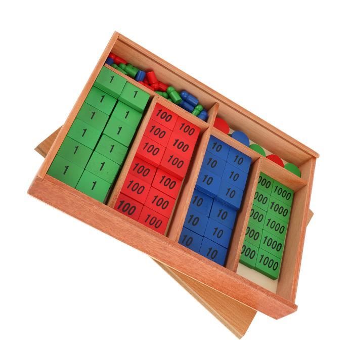Jeu De Timbres Mathématiques En Bois Pour Enfants - Apprentissage Chiffres, Additions, Soustractions - À Partir De 3 Ans - 5