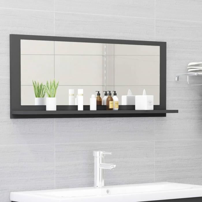 Tableau miroir en bois sur pied salle de bain rasage coiffeuse pivotant miroir