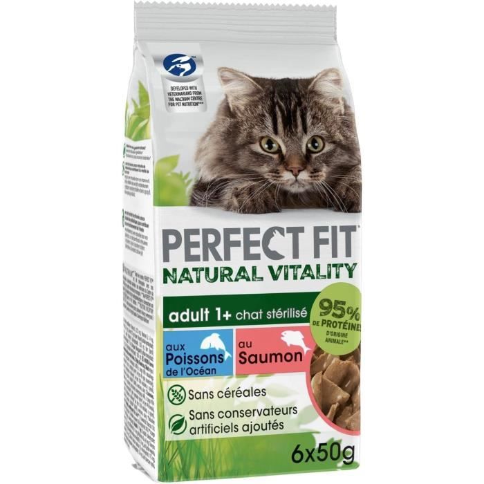 Comparer les prix de Perfect Fit Natural Vitality Sachets Fraîcheur pour chats adultes stérilisés - 12 unités