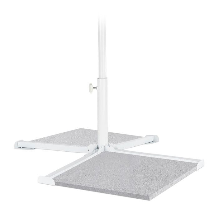 Support De Parasol Pied Noir Pour Tiges 38-48mm - Résistant Aux Intempéries, Pour Jardin, Balcon, Terrasse - 1