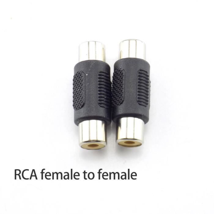 Adaptateur Coupleur RCA Femelle/femelle - Pour Rallonger Ou Connecter Deux Câbles RCA