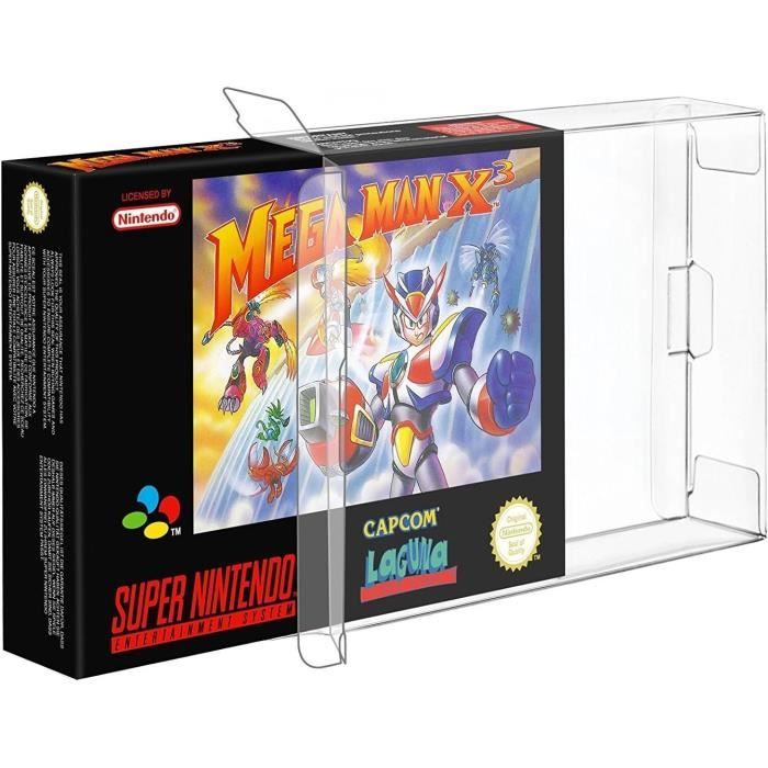 5 BOITIERS DE Protection Crystal Box Jeux Super Nintendo