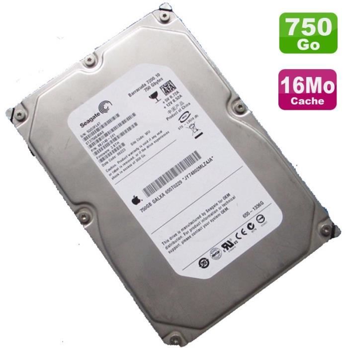 Disque Dur Interne Seagate Disque Dur 750Go Sata 3.5" Seagate St3750640As 9Bj148 Barracuda 7200.10 16Mo