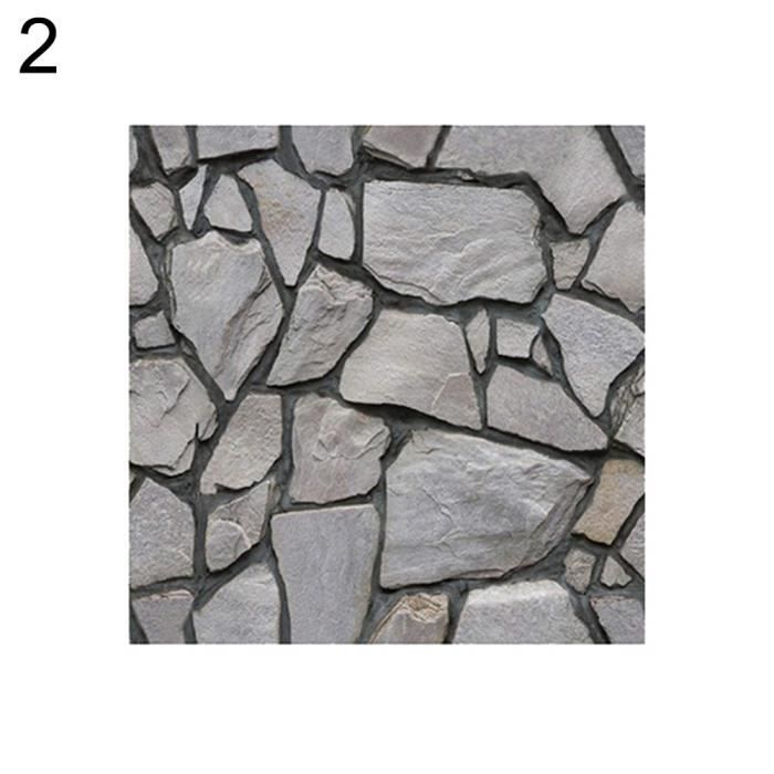 1 Pc 3d Effet Simulation Carrelage Sticker Mural Pvc Salon Cuisine