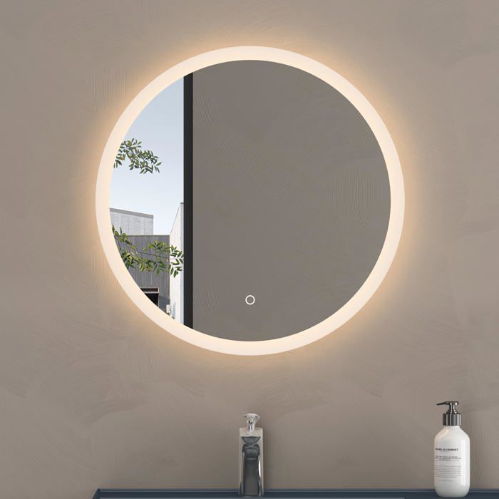 Miroir Rond LED Bluetooth Simple Avec Anti-buée Et Miroir De Salle De – Océan Sanitaire