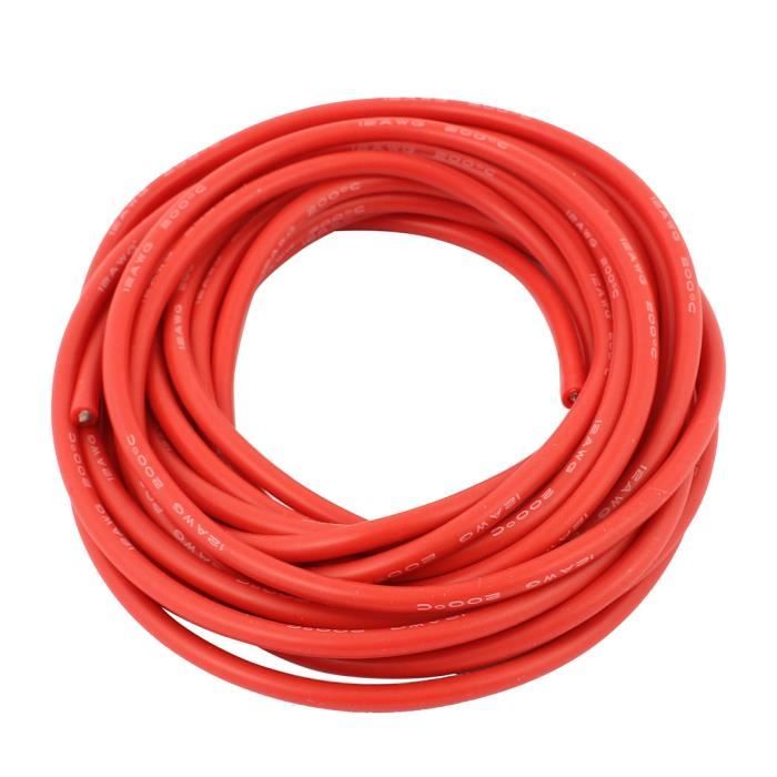 Fil de cablage 24AWG 0,2mm² Rouge 10m