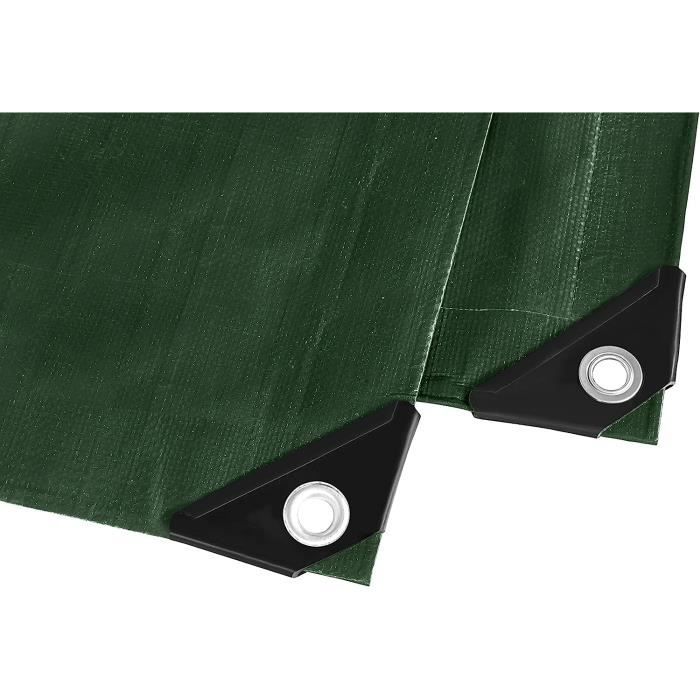 Bâche De Protection GardenMate 2x2m - Tissu Vert 120g/m² Renforcé