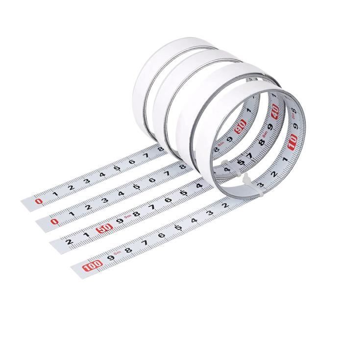 1M-6M Mitre Piste Ruban à Mesurer Auto-adhésif Métrique En Acier Inoxydable Échelle Règle For T-Track Table à Toupie Scie à Ruban Travail Du Bois DaJiKan (Color : 1M LTR