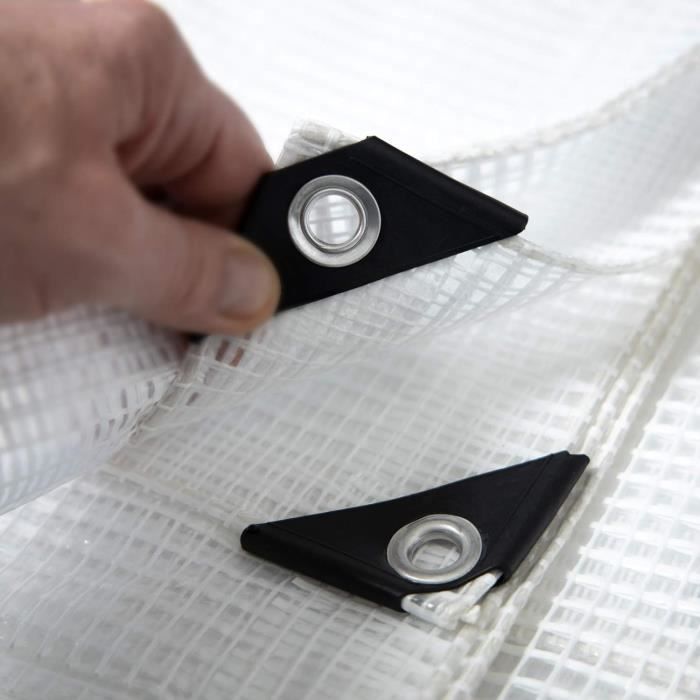 Bâche Protection Tissu 2x3m Étanché Extérieur - Tarpaulin Résistante Déchirure Œillets Renforcés - Meubles Jardin Piscine