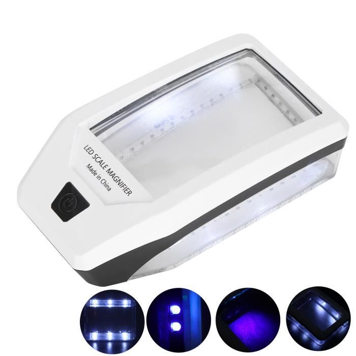 TMISHION loupe avec lumière Loupe multifonctionnelle LED lumière ...