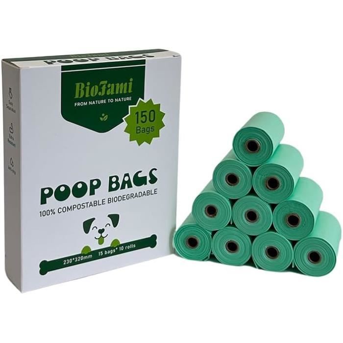 Sacs à déjections canines compostables – 100 % biodégradables et