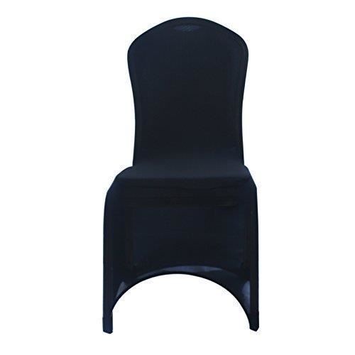 Noir-chaise Spandex Lycra Mariage Banquet Anniversaire Fête 100
