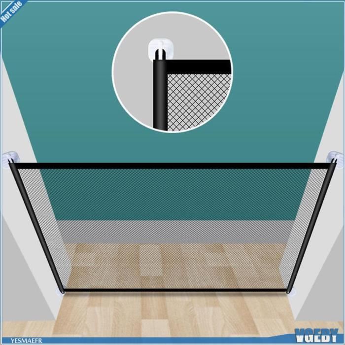 Comparer les prix de VGEBY Barrière pour chien Porte de sécurité pour animaux de compagnie en maille, sans poinçon, pour bébés, animalerie kit