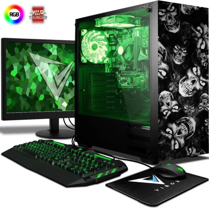 Achat Ordinateur de bureau VIBOX Standard 3SW PC Gamer Ordinateur avec War Thunder Jeu Bundle, 22" HD Écran (3,8GHz AMD A8 Quad-Core Processeur , Radeon R7 Gra pas cher