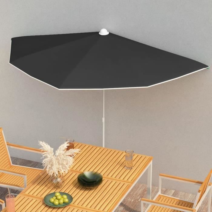VidaXL Demi parasol de Jardin 180x90 cm