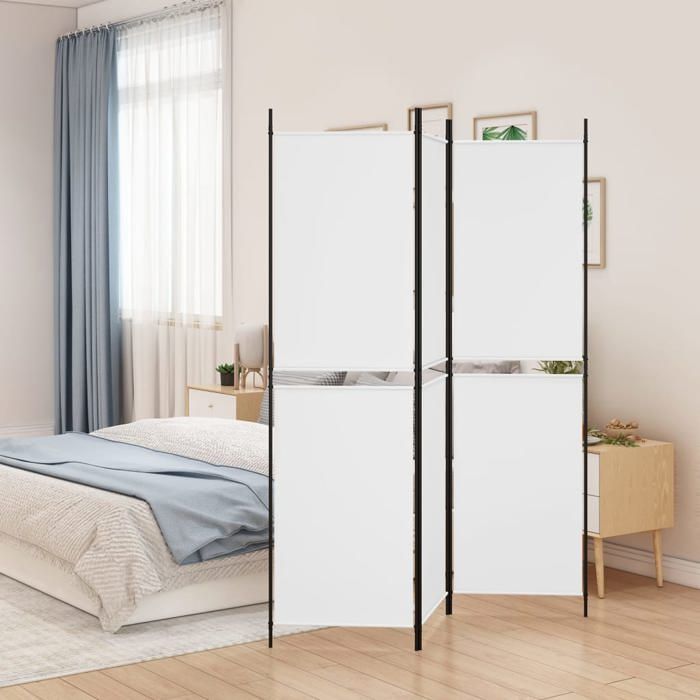 vidaXL Cloison de Séparation 3 Panneaux Séparateur de Pièce Pliable Diviseur Écran dIntimité Paravent Décoration Salon 350226