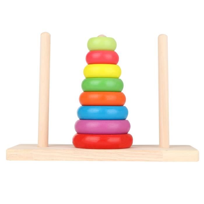 1 Set Enfants Jouets En Bois Leger Unique Bebe Education Forme A Trier Forme A Agencer Boite A Forme Pyramide Gigogne Cdiscount Jeux Jouets