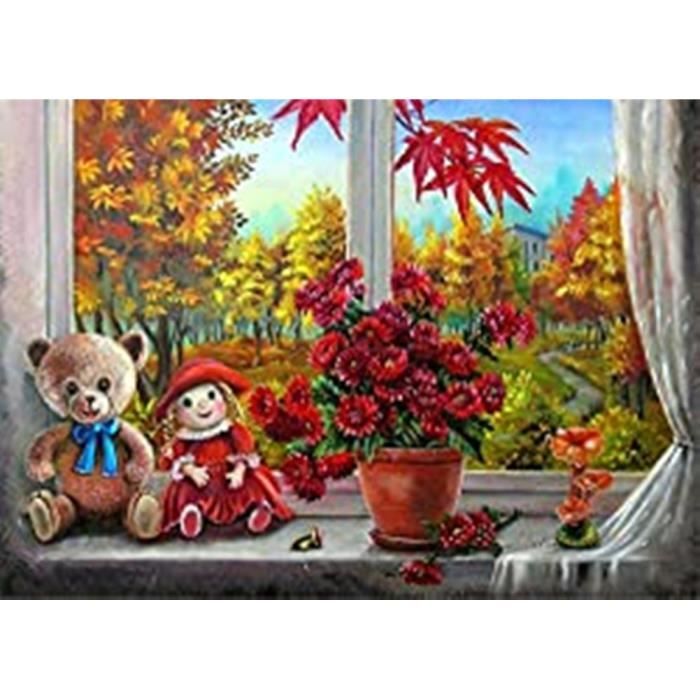 Kit Peinture Par Numéros Adulte - Toile 40x50 Cm Ginkgo Biloba Vert, Inclus Pinceaux Et Peintures Acryliques