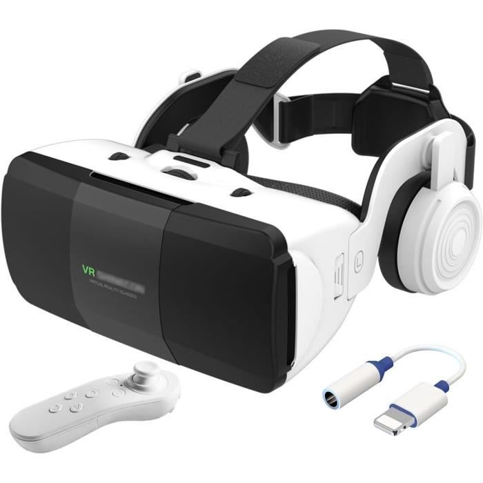 2023 Nouveau Casque Realite Virtuelle avec Controleur et Ecouteurs Casque VR Smartphone pour 4 7 a 7 8 Pouces Tout Lunettes A156 Cdiscount