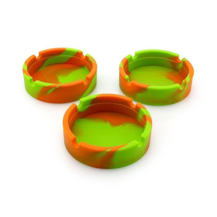Lot De 4 Cendriers En Silicone - Résistants à La Chaleur, 8.3x2.3cm, Design Avec 4 Rainures - Pour Maison, Bureau, Extérieur
