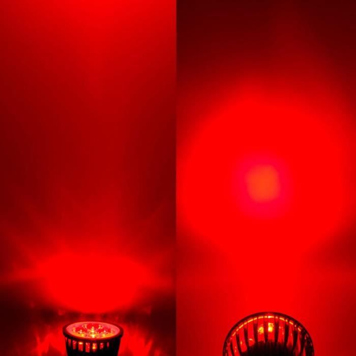 AMPOULE LED,RougeE27 9WOuiProjecteur LED à intensité réglable