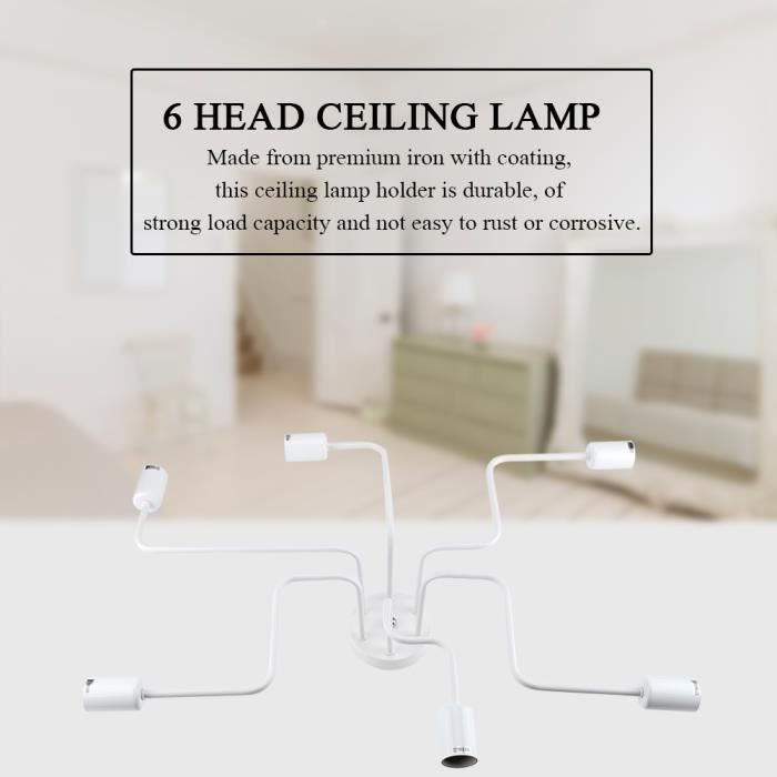 Support Lampe E27 à 3 Têtes - Pied De Lampe Style Rétro | Pour Ampoules LED, Incandescence 220-250V