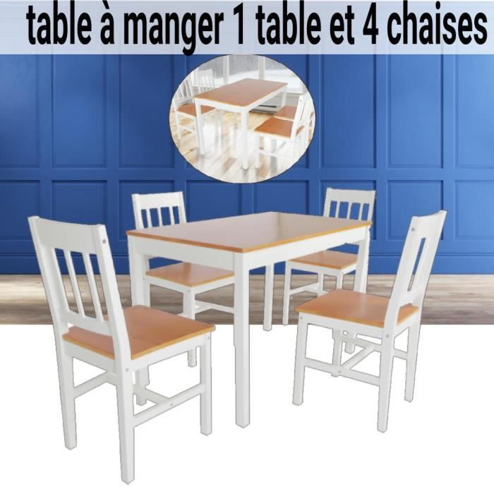 Ensembles de Meubles de Salle à Manger Mobilier de Repas table et 4