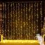 BLOOMWIN Rideau Lumineux 8 Modes avec Télécommande 6M*3M 600 LEDs Romantique Extérieur/Intérieur Lumineuses avec Crochets USB Guirlandes Lumineuses pour Décoration Noël Mariage Maison Jardin Blanc 