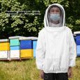 Veste d'apiculture Veste de voile de protection apicole Bee Suit Smock avec accessoire d'apiculteur à double fermeture-1