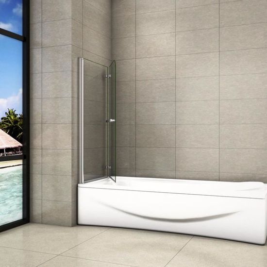 Aica 100-120x140cm pare baignoire pivotant 180°,écran de baignoire, po – Aica Sanitaire--ance Aica 100-120x140cm pare baignoire pivotant 180°,écran de baignoire, po – Aica Sanitaire--ance