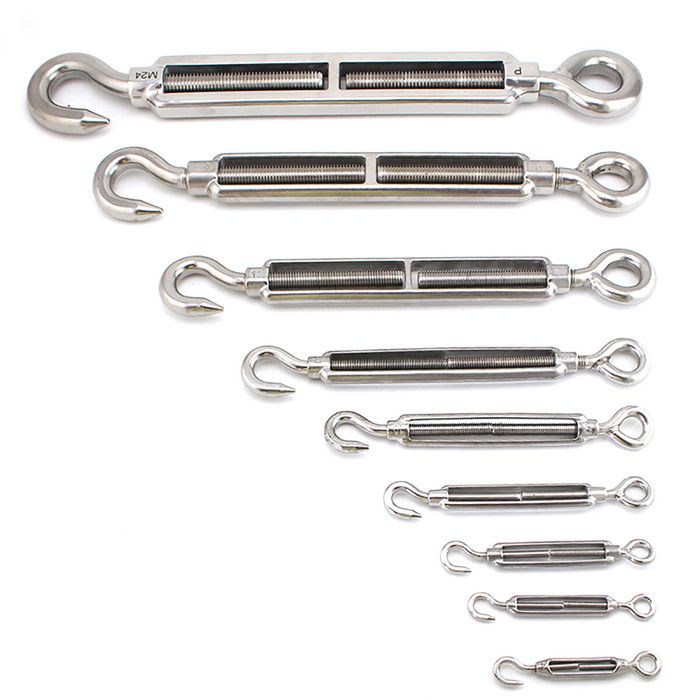 Pack De 4 Tendeurs De Câble M4 Acier Inoxydable 304 - Ridoirs Oeil Hook & Eye Pour Jardin, Terrasse Et Clôture