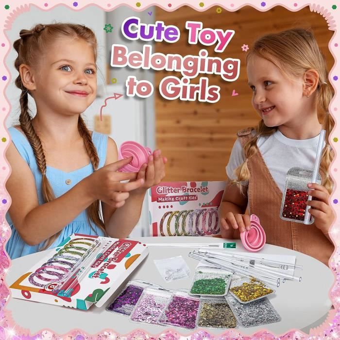 MFUSUL Lot De 10 Bracelets D'Amitié à Paillettes – DIY Pour Enfants Dès 6 Ans – Cadeaux Filles