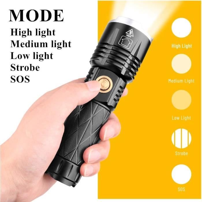 Lampe Torche 5 LED avec pointeur Laser