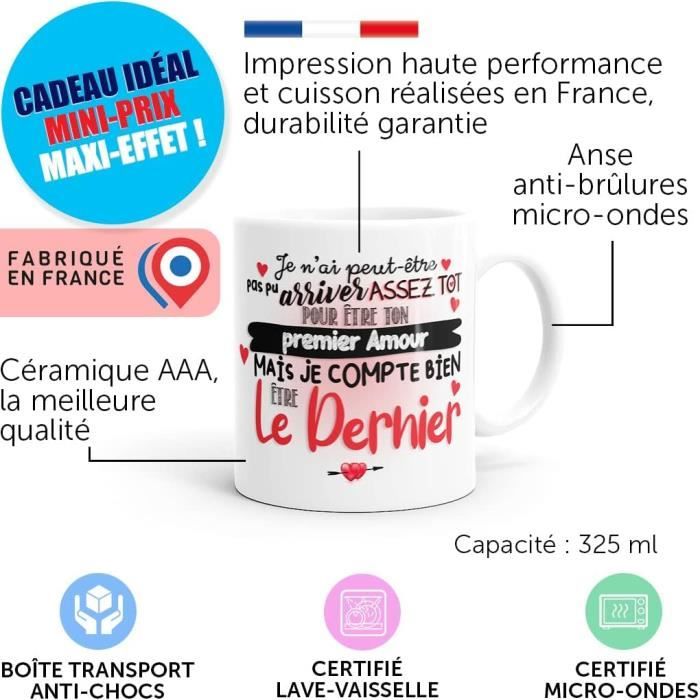 Mug Amour Dernier Tasse Message Humour drôle Idée Cadeau Original pour