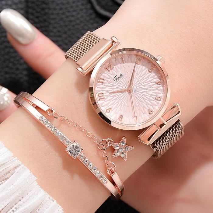 Montres Ensemble de montres de luxe pour femmes montre Bracelet en