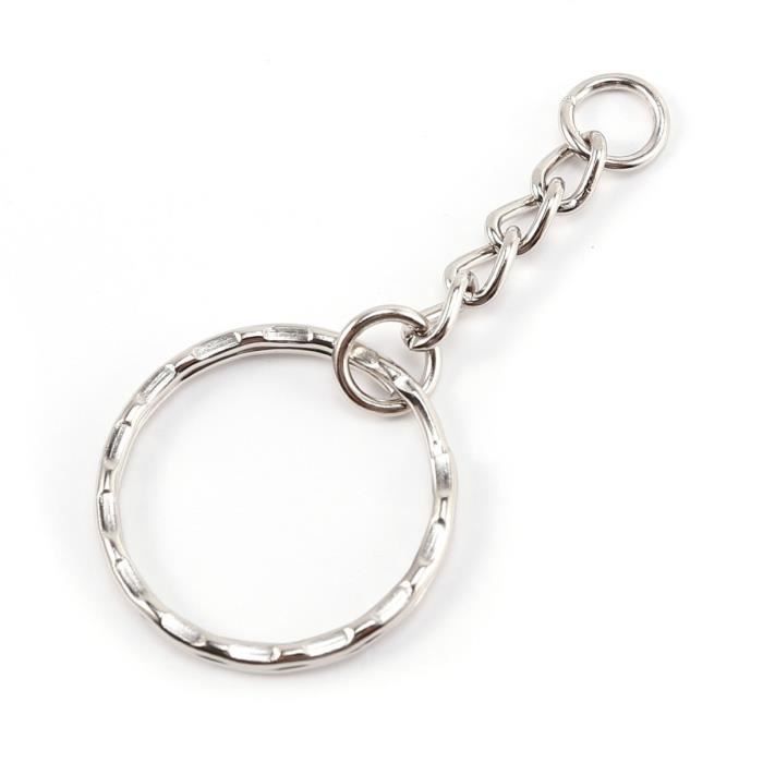 Porte clés anneau 20 mm à personnaliser - Acier inoxydable x1 - Perles & Co