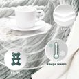 Beautissu Couvre lit Elisa Couverture polaire avec impressions scintillantes 220x240cm – Plaid doux Couverture chaude - Gris clair-2