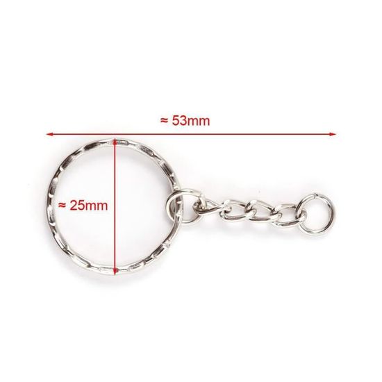 Wedo Lot De 100 Anneaux Porte-Clés En Acier Trempé Argenté 25 Mm - Fabriqués En Allemagne
