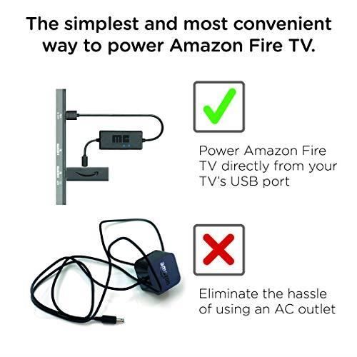 Câble D'Alimentation USB Avec Batterie 1800mAh Pour Fire TV Stick - 5V/2.1A - Compatible Toutes Générations - Plus De Câbles Emmêlés