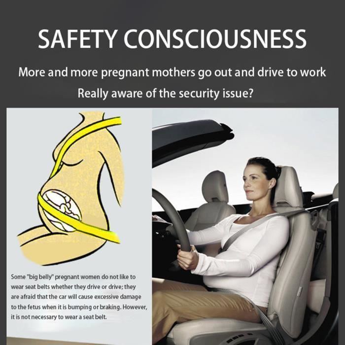 Ajusteur Femme enceinte Ceinture de sécurité Ceinture de voiture