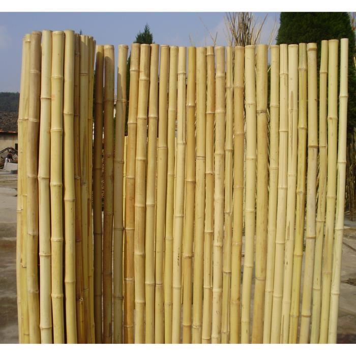 Canisse en bambou rond 2x1.5 m Beige - Cdiscount Jardin