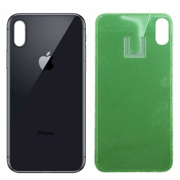 Vitre Arrière De Remplacement Pour IPhone XR - Blanc Avec Logo Et Grand Trou, Neuve